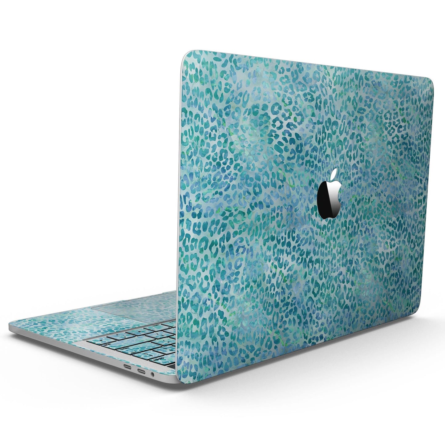 Aqua Watercolor Leopard Pattern - 13" MacBook Pro without Touch Bar